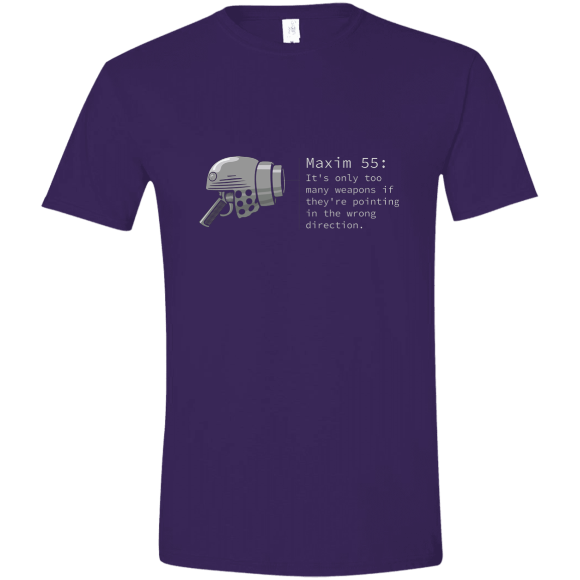 M55 Too Many Weapons 100% cotton short sleve