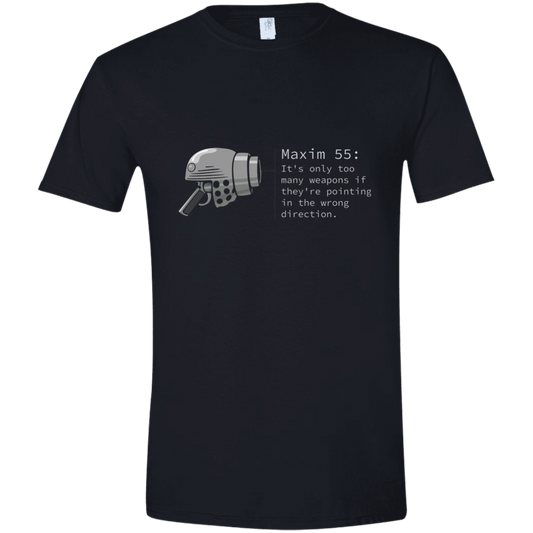 M55 Too Many Weapons 100% cotton short sleve