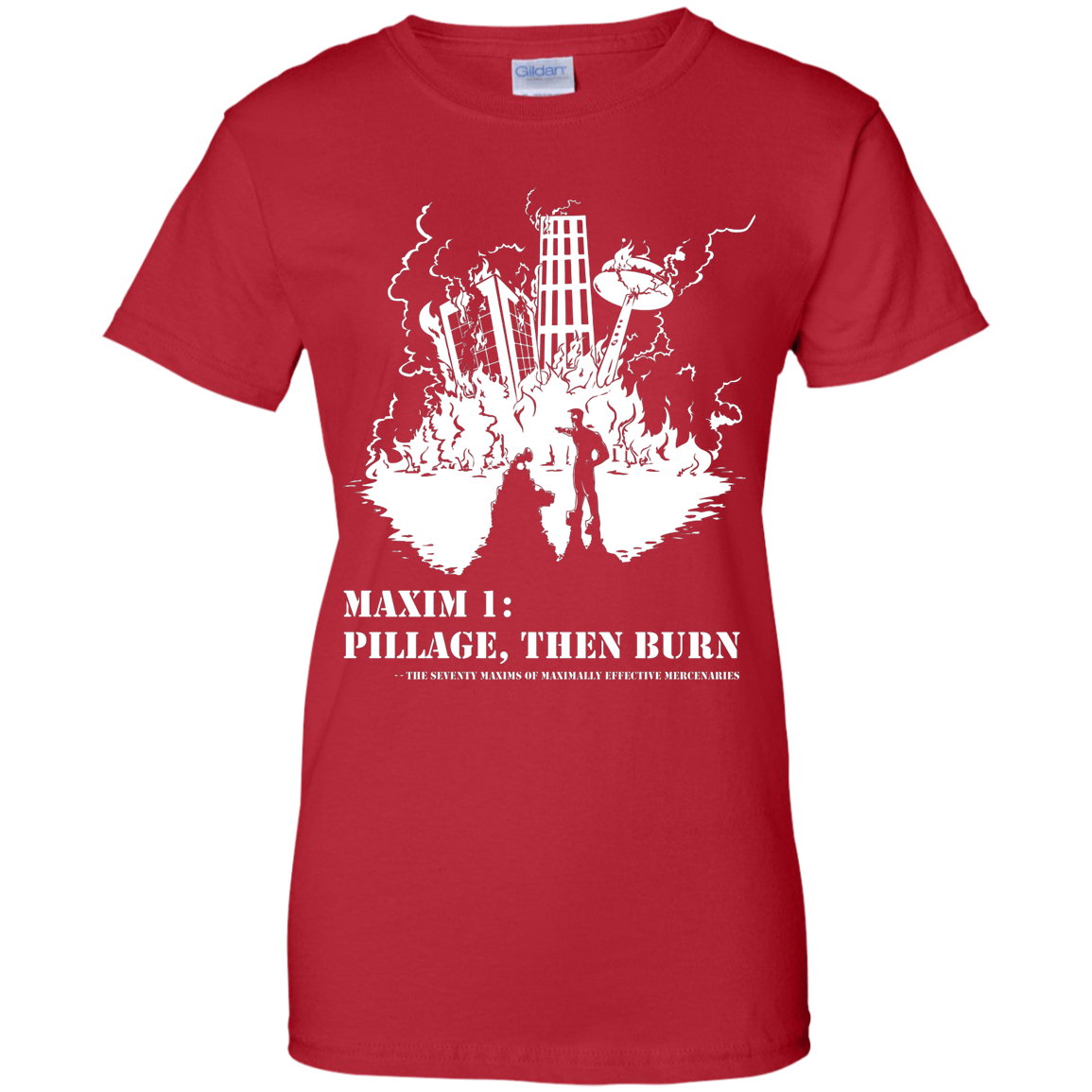 Pillage Then Burn shirt ladies cut