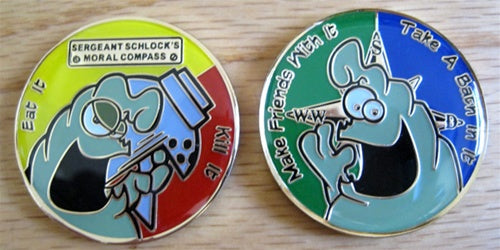Coin Schlock's Moral Compass