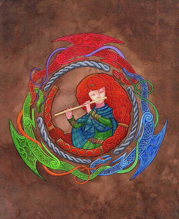 Cover Art from The Dragonbone Flute Print By Keliana Tayler