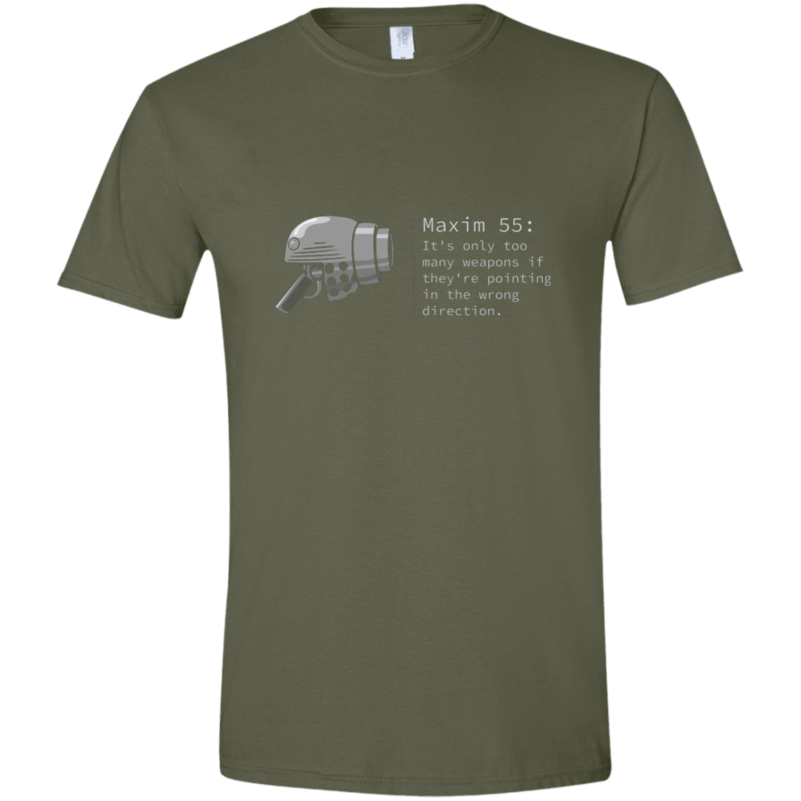 M55 Too Many Weapons 100% cotton short sleve