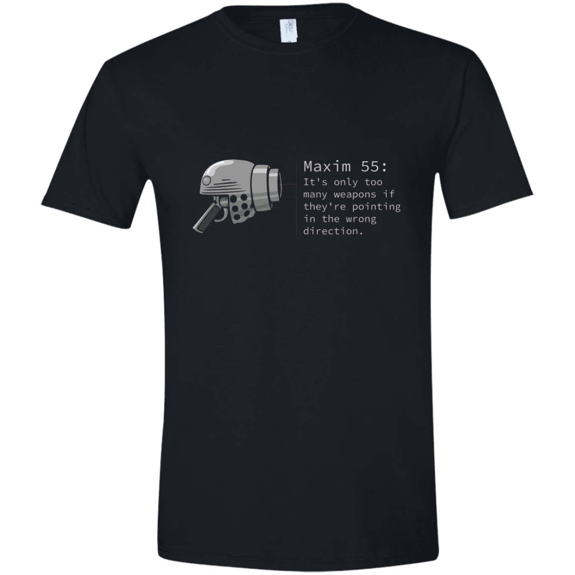 M55 Too Many Weapons 100% cotton short sleve