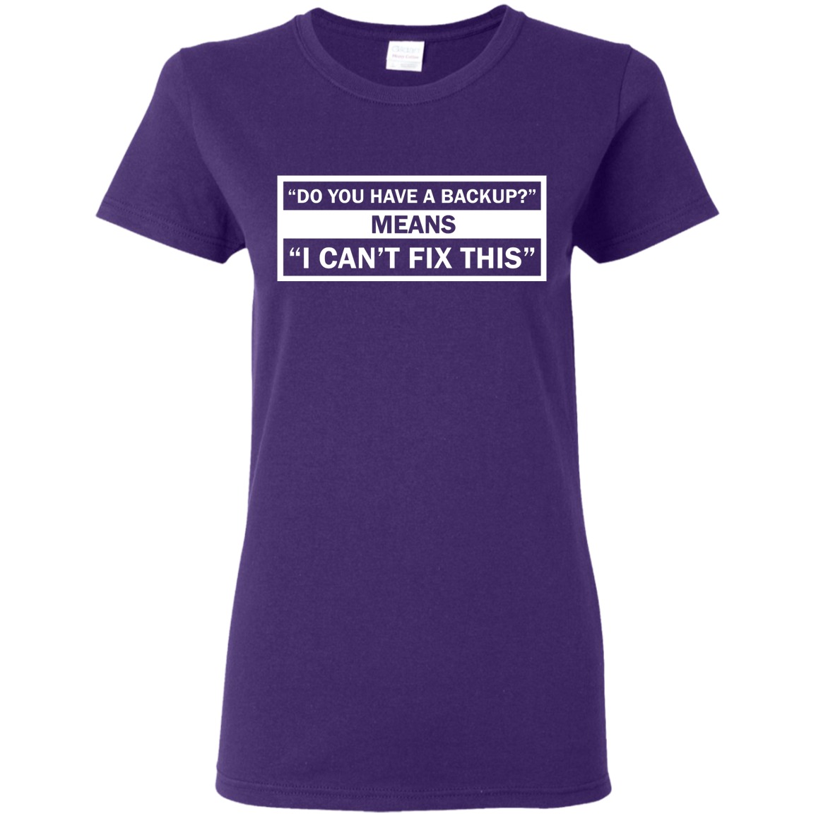 Back up shirt ladies cut