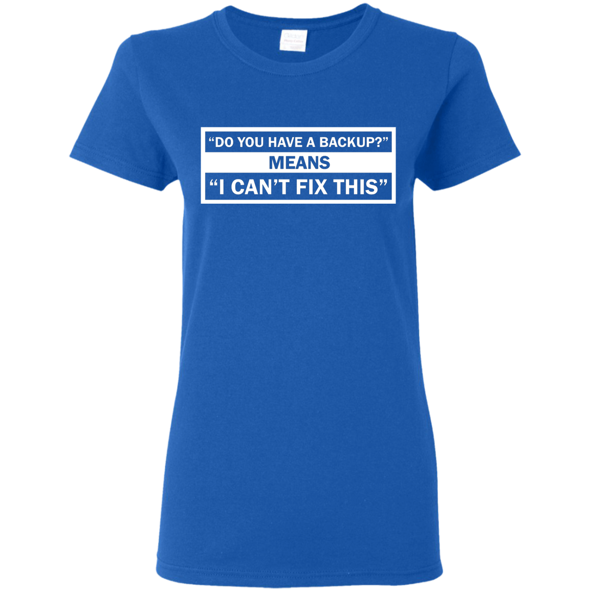 Back up shirt ladies cut