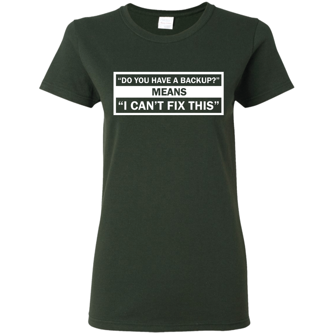 Back up shirt ladies cut