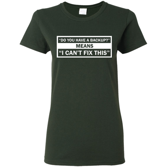 Back up shirt ladies cut