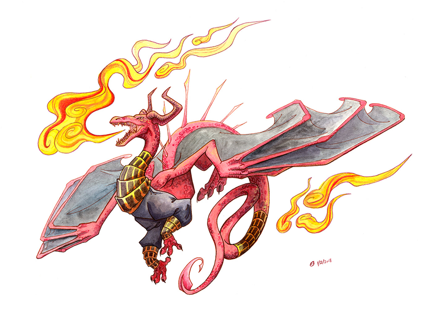 I Can Breathe Fire Print By Keliana Tayler