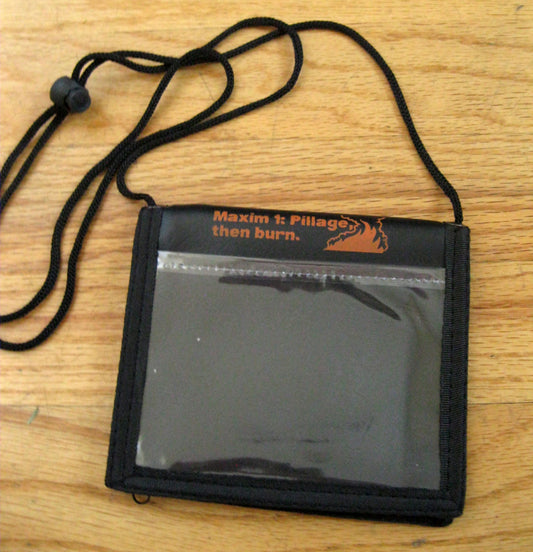 Pillage Then Burn Badge Holder / Neck Wallet